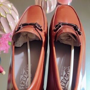 Salvatore Ferragamo Tan Leather Loafers